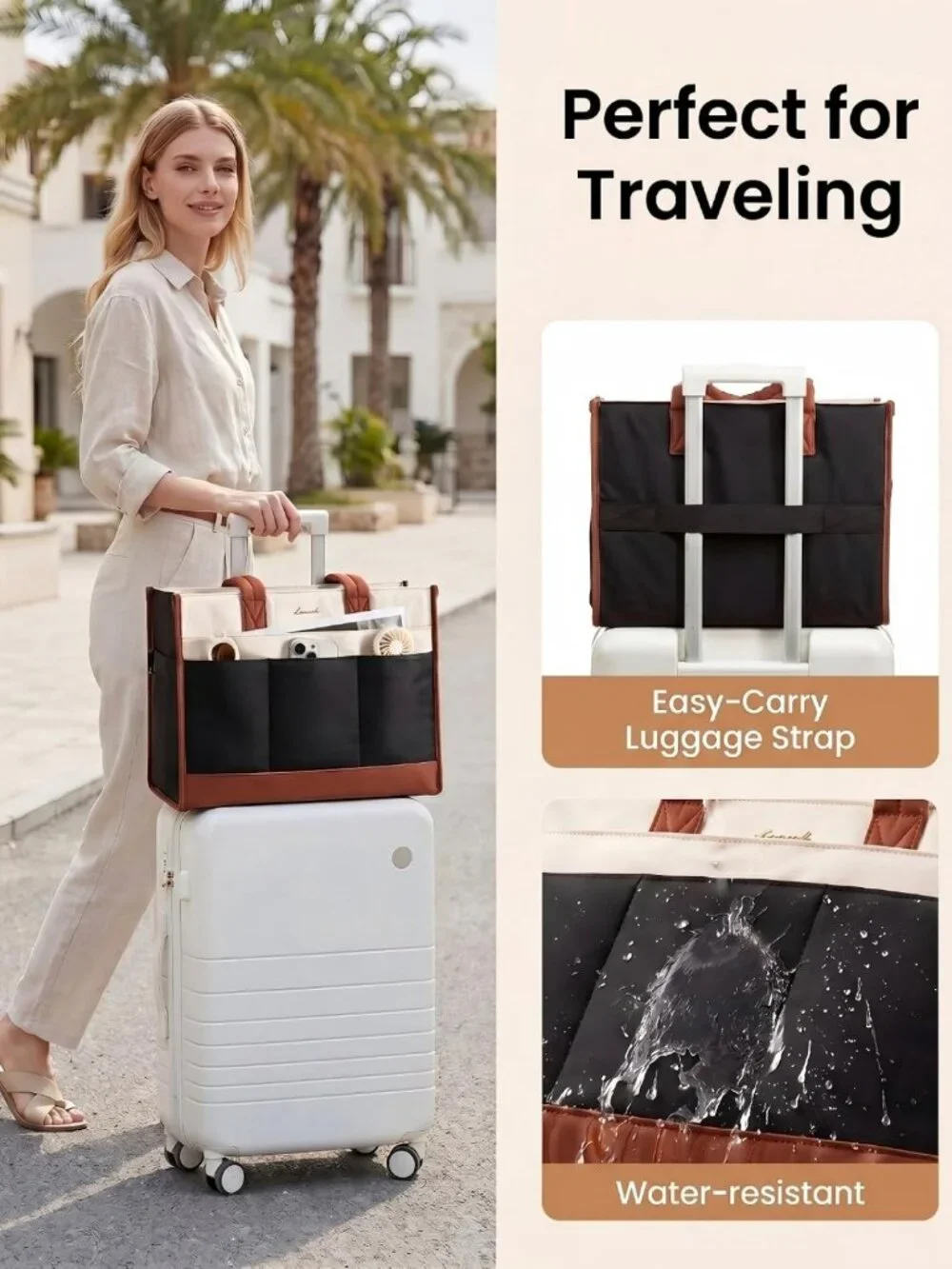 Stylish Work Tote Bag for Women, 17.3